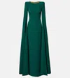 Safiyaa Embellished Crêpe Gown In Green