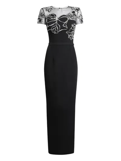 SAFIYAA EMBELLISHED MESH YOKE GOWN