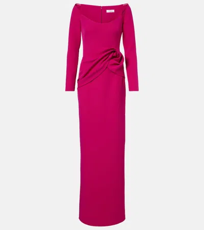Safiyaa Emmina Draped Crêpe Gown In Pink