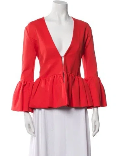 Pre-owned Safiyaa Evening Jacket In Orange