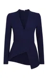 Safiyaa Favara Crepe Top In Blue