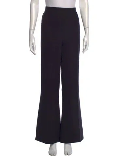 Pre-owned Safiyaa Flared Pants In Black