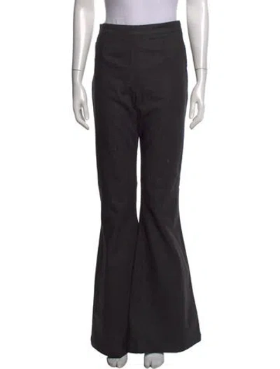 Pre-owned Safiyaa Flared Pants In Black