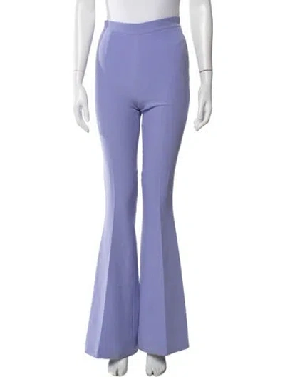 Pre-owned Safiyaa Flared Pants In Blue