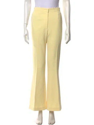 Pre-owned Safiyaa Flared Pants In Yellow