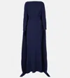Safiyaa Ginevra Crystal-embellished Crêpe Gown In Maritime
