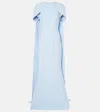 Safiyaa Ginko Caped Gown In Blue