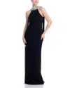 Safiyaa Women's Holli Sequin-embellished Heavy Crepe Gown In Black W Crystal