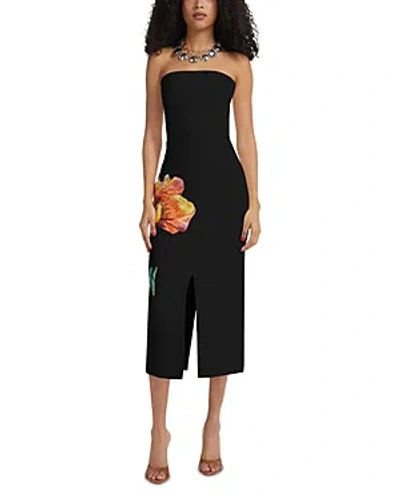 Safiyaa Grainee Dress In Black With Multi-color