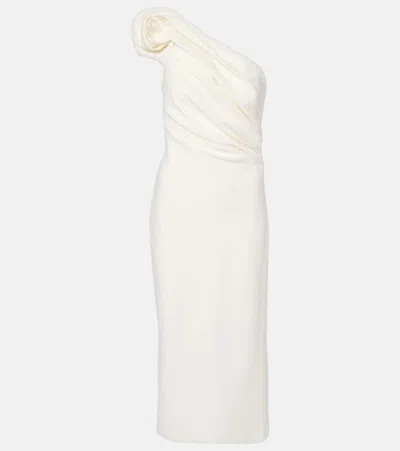 Safiyaa Granalle Draped Crêpe Cocktail Dress In White