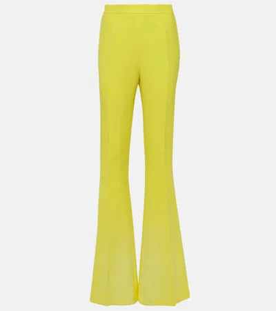 Safiyaa Halluana High-rise Flared Pants In Yellow