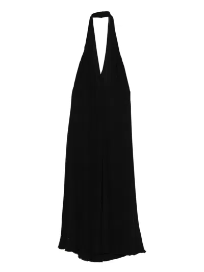 Safiyaa Halterneck Sleeveless Day Dress In Black