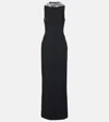 Safiyaa Holli Embellished Crêpe And Satin Gown In Black
