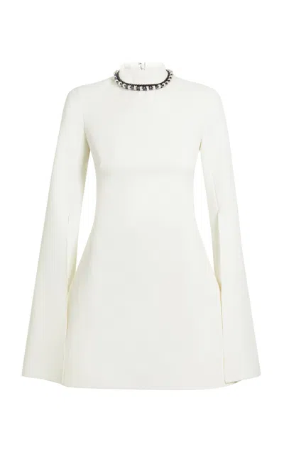 Safiyaa Joal Embellished Stretch-crepe Mini Dress In White