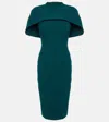 Safiyaa Kalika Caped Midi Dress In Green