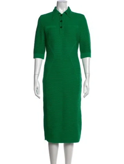 Pre-owned Safiyaa Knee-length Dress In Green
