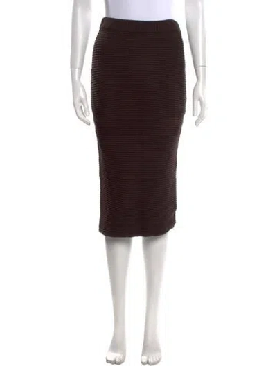 Pre-owned Safiyaa Knee-length Skirt In Brown