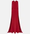 Safiyaa Lilien Halterneck Crêpe Gown In Red