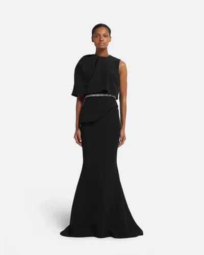 Safiyaa London Alambra Long Dress In Black