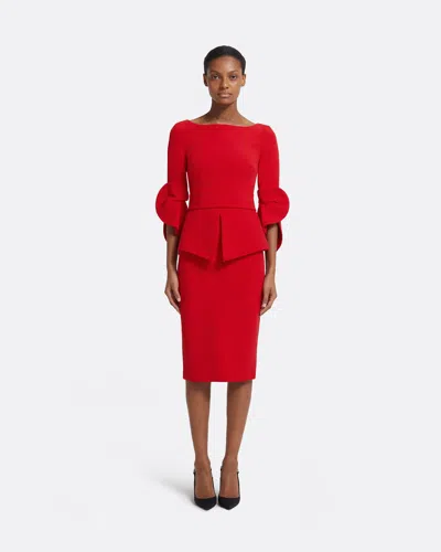 Safiyaa London Alondra Dress In Cherry Red