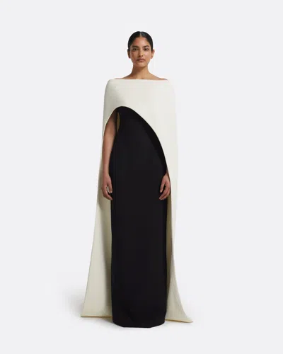 Safiyaa London Azrael Long Dress & Maddox Harness In Ivory