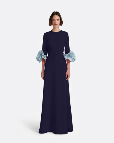 Safiyaa London Belen Long Dress In Azurite & Vista