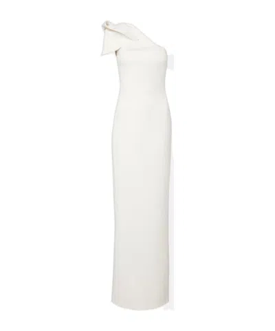Safiyaa London Bridal Blanchette Crepe Gown In White