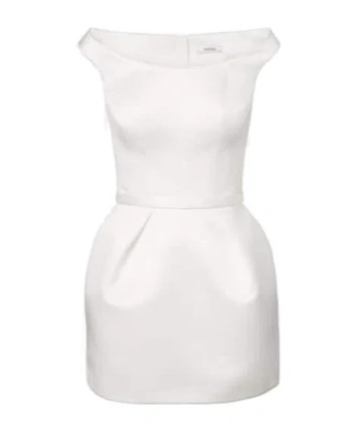 Safiyaa London Bridal Senka Off-shoulder Minidress In White