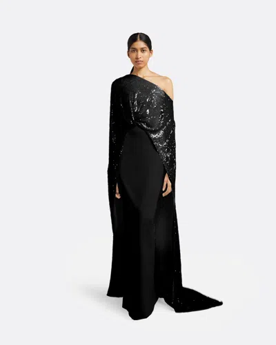 Safiyaa London Cadenza Black Long Dress