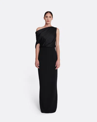 Safiyaa London Costanza Long Dress In Black