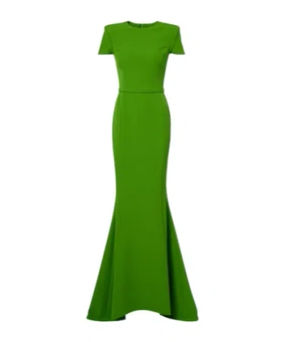 Safiyaa London Crepe Dress In Green