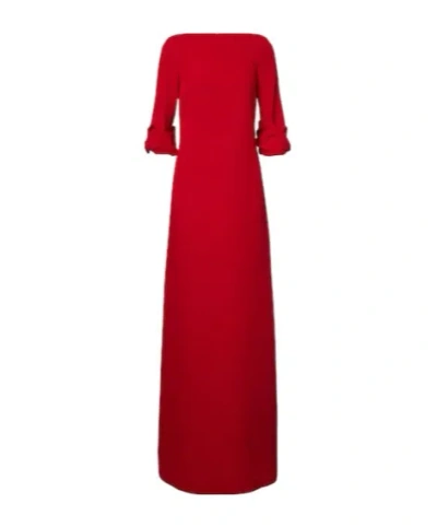 Safiyaa London Danica Crêpe Gown In Red