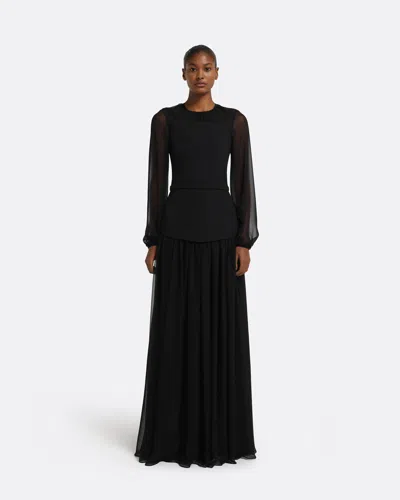 Safiyaa London Finley Long Dress In Black