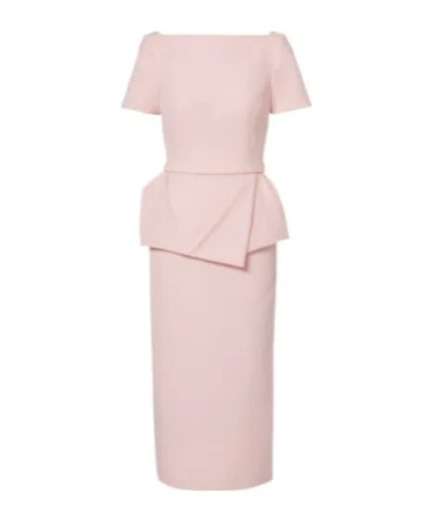 Safiyaa London Flaminella Midi Dress In Pink