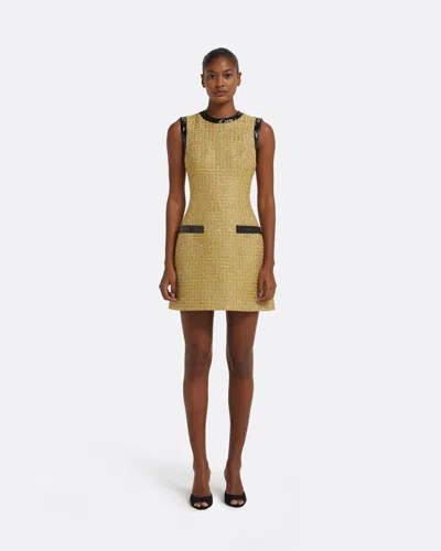 Safiyaa London Hailey Short Dress In Yellow Gold