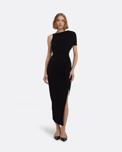 Safiyaa London Ioni Midi Dress In Black