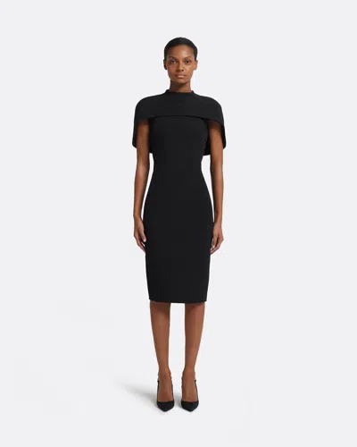 Safiyaa London Kalika Black Midi Dress