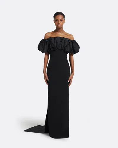 Safiyaa London Milia Black Long Dress