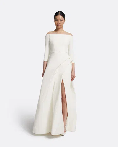 Safiyaa London Nila Long Dress In Ivory