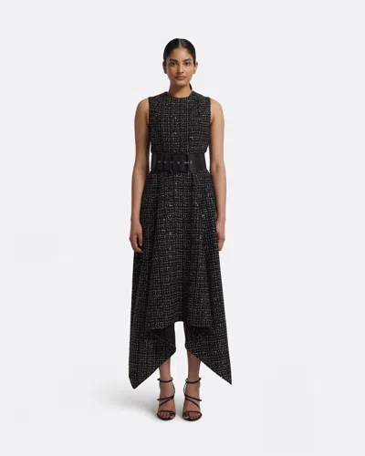Safiyaa London Okimi Dress In Black & Gold