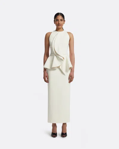 Safiyaa London Riya Midi Dress In Ivory