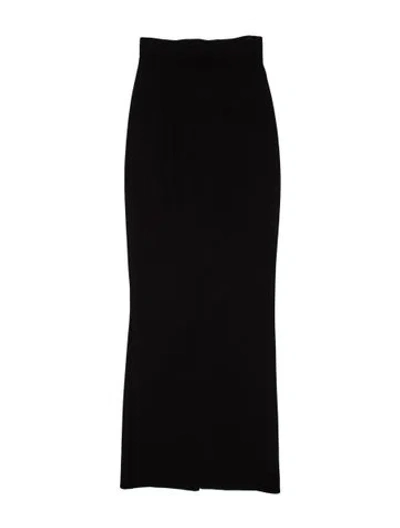 Pre-owned Safiyaa Long Skirt In Black