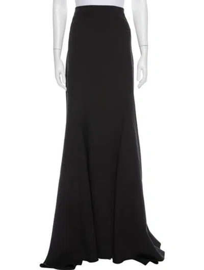 Pre-owned Safiyaa Long Skirt In Black