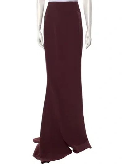 Pre-owned Safiyaa Long Skirt W/ Tags In Burgundy