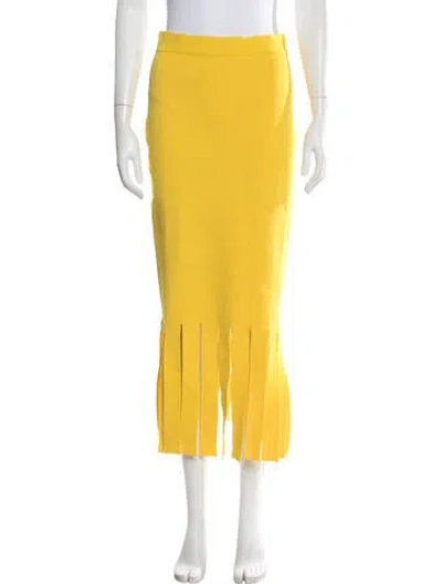 Pre-owned Safiyaa Long Skirt W/ Tags In Yellow