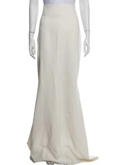 Pre-owned Safiyaa Long Skirt In White