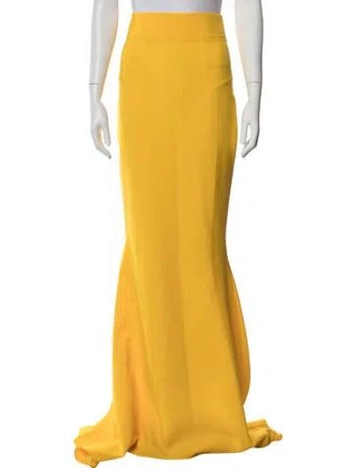 Pre-owned Safiyaa Long Skirt In Yellow
