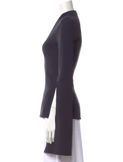 Pre-owned Safiyaa Long Sleeve Top In Blue