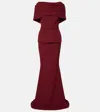 Safiyaa Loura Crêpe Gown In Red