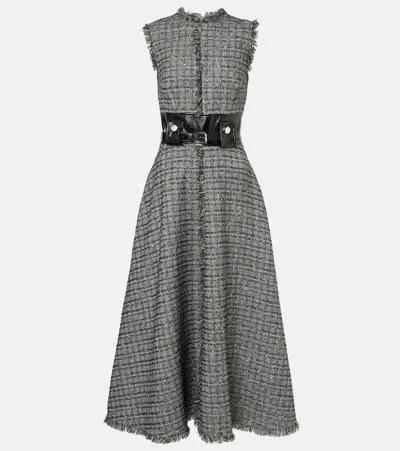 Safiyaa Maeva Midi Dress In Silver